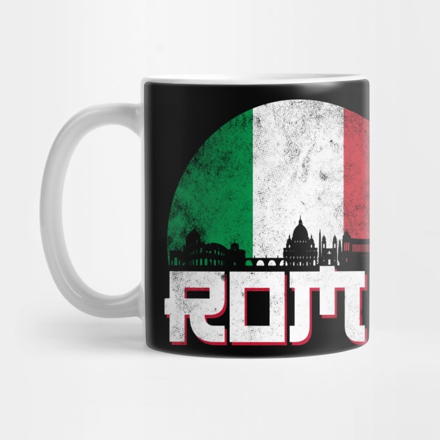 Rome Skyline Italy Flag by Mila46